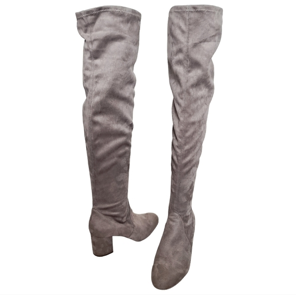INC International concept Womens Rikkie over the knee suede tan boots size 9.5 - Picture 1 of 15